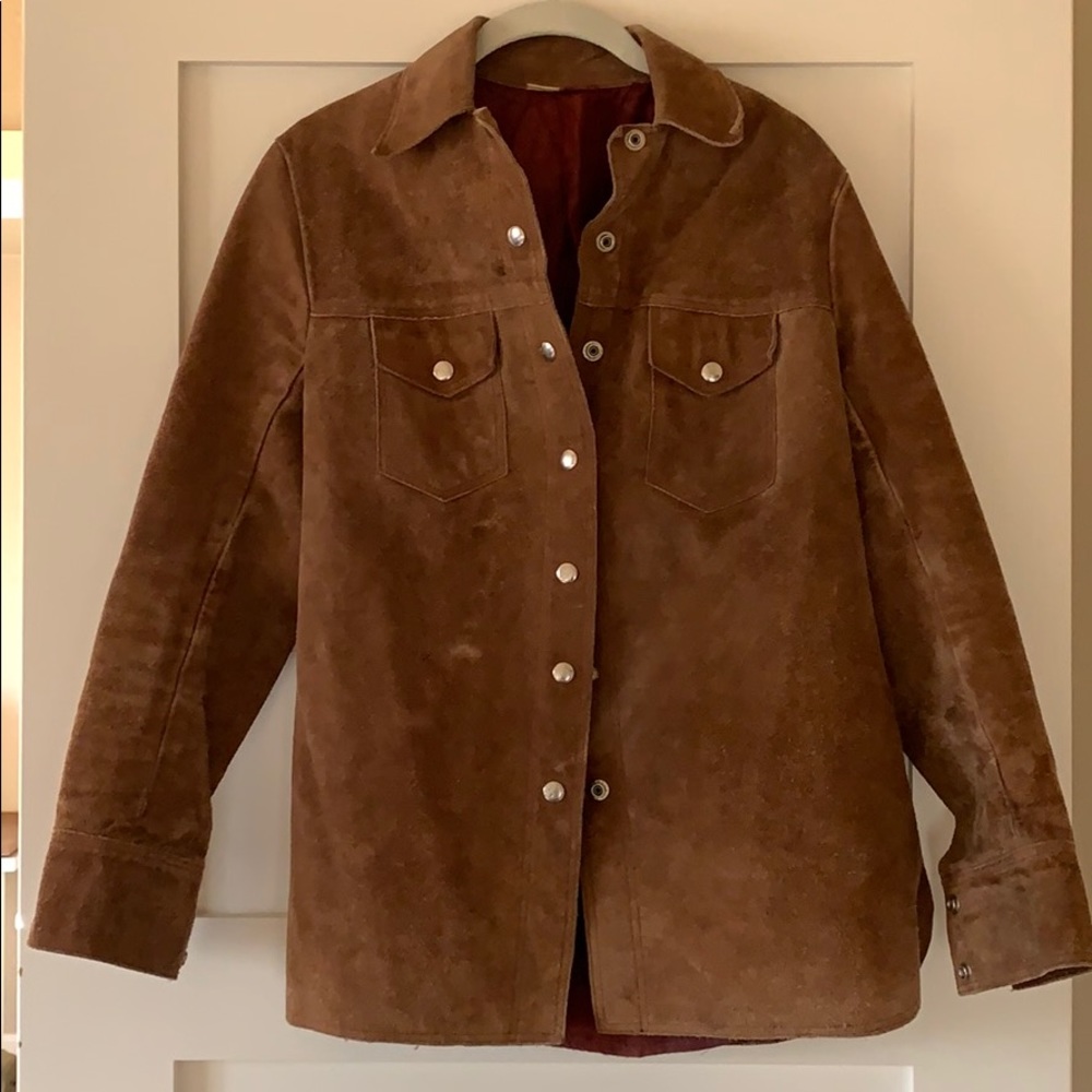 Vintage Suede Shirt Jacket